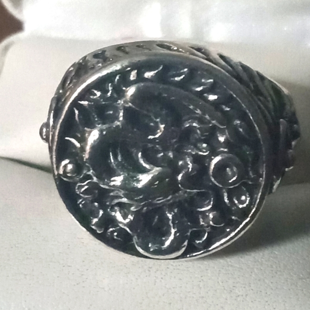 New Sterling Silver Dragon Ring